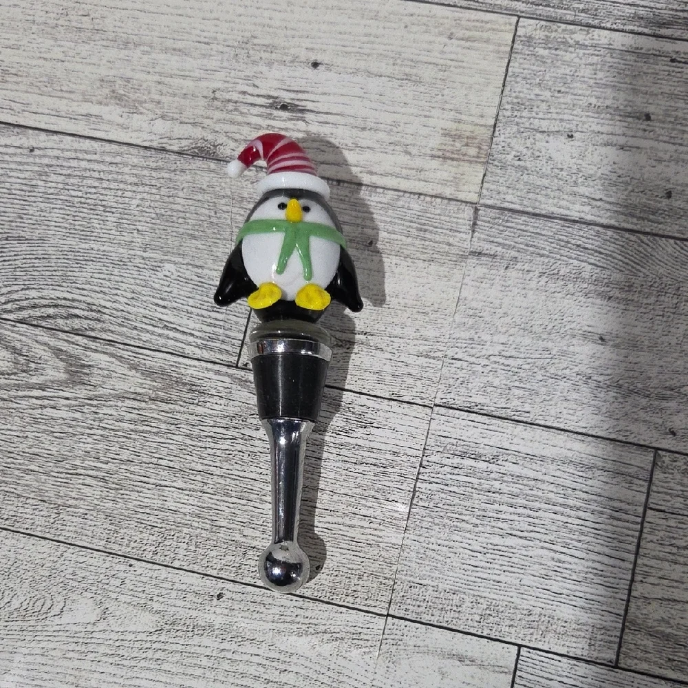 Festive Penguin Wine Bottle Stopper
